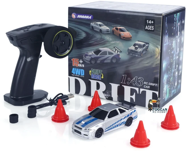 1/43 RC 드리프트 자동차 레이싱 카 라디오 제어 고속 차량 4WD RTR 미니 장난감 2.4G 배터리 조명 자이로, 02 4304A
