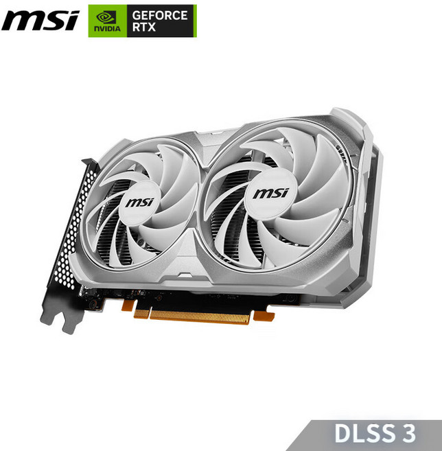 MSI 지포스 RTX 4060 벤투스 2X 화이트 8G OC GDDR6 8GB 128 비트 RTX4060 그래픽 카드 게이밍 GPU 비디오 플레이스, 1개