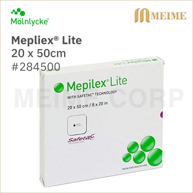 메필렉스 메피렉스 라이트 Mepilex Lite 284500 20 x 50 cm 1 박스 ( 4매 ) 매피렉스 20X10cm 1박스 4EA