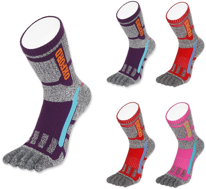 옥스포드 여성용 등산쿠션 장목 스포츠 발가락양말 5켤레 OF2701