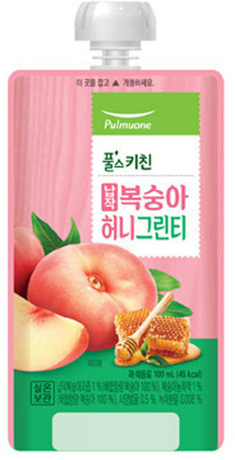 풀무원 풀스키친 납작복숭아 허니그린티 100mlX10, 10개, 100ml