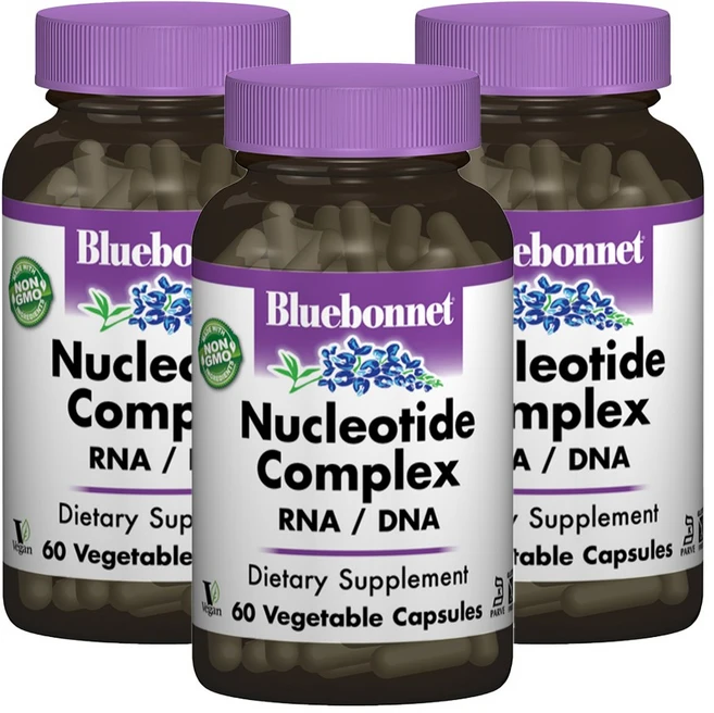 블루보넷 뉴클레오타이드 컴플렉스 RNA DNA 베지터블 캡슐 글루텐 프리 비건, 3개, 60정 - 쿠팡