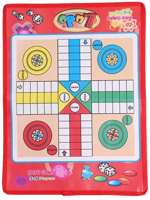 쿠쿠스토어 어린이 클래식 비행 체스 게임 루도 가족 파티 재미있는 보드 장난감 교육 선물, 01 빨간, 01 빨간