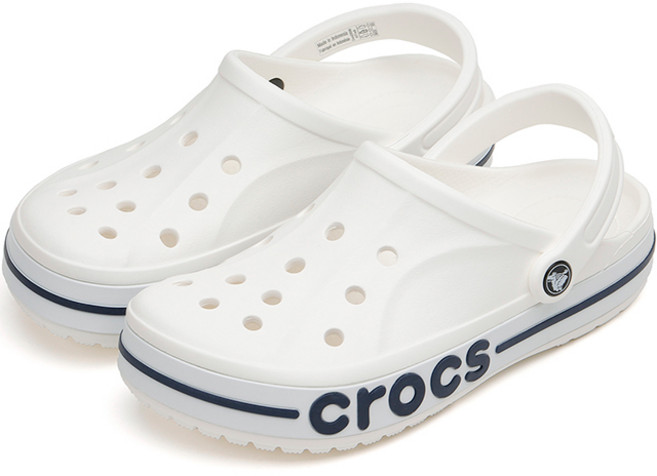 25SS 100% 정품 크록스 바야밴드 클로그 화이트 남성 여성 슬리퍼 샌들 205089 126