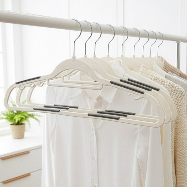 로이코 프리미엄 고리회전 논슬립 자이언트 옷걸이 45cm, 50개, 화이트