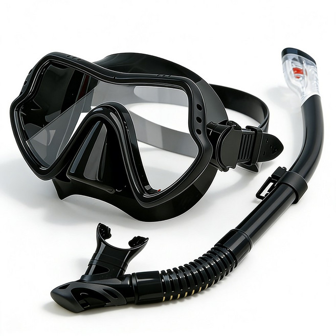 전문가용 스노쿨링 세트, 검정색