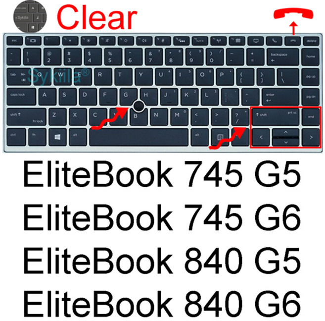 호환 실리콘 보호대 스킨 케이스 키보드 커버 HP EliteBook 840 G10 845 G9 X360 1040 G8 640 G7 745 G6 645 G5 G4 G3 G2 폴리오, [11] Clear