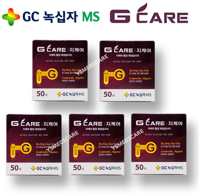 GC녹십자MS 지케어 혈당 측정검사지, 50개입, 5개