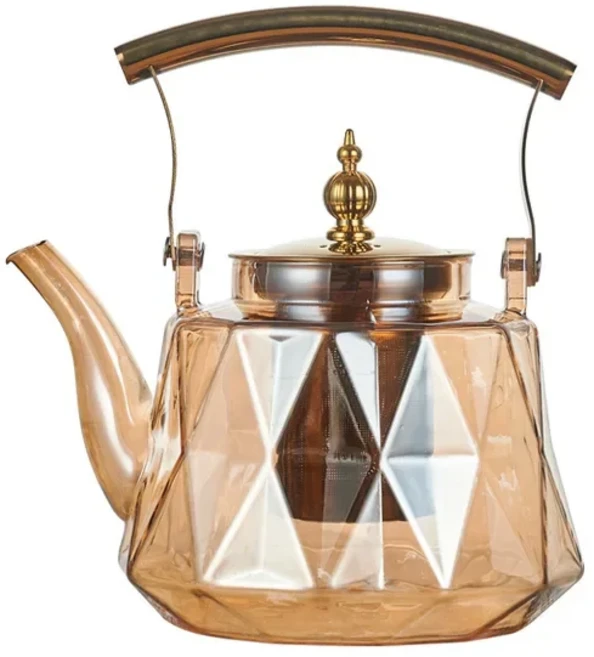 유리 빔 냄비 꽃 차 내열성 주전자 스트레이너 주입기가 포함되어 물 가이완 끓이기