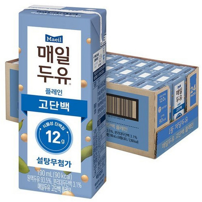 매일두유 고단백 190ml 24개입 1개, 24개
