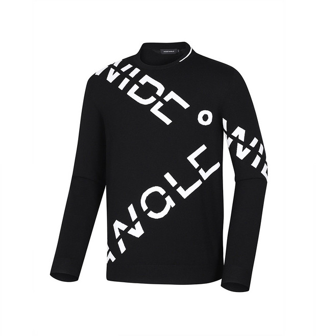 [AK플라자] [와이드앵글] 남성 TO 스플릿 로고플레이 라운드 풀오버 WMP24K11Z1