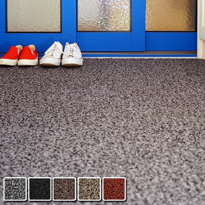 에어클린 DIY 코일매트 무료재단 23mm 현관 바닥 홈매트 발코니 베란다 가정용, 블랙, 1개, 23mm_125x100(cm)