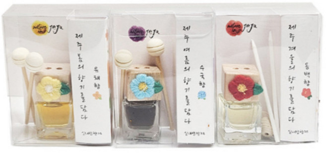 제주 미니 디퓨져 5ml 3가지향 차량용 방향제, 동백향, 1개