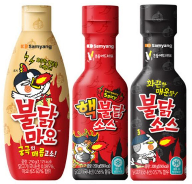 삼양 만능소스 비빔장 불닭소스 시리즈 오리지널200g 핵불닭200g 불닭마요250g 3종 200g 3개 1세트, 200g