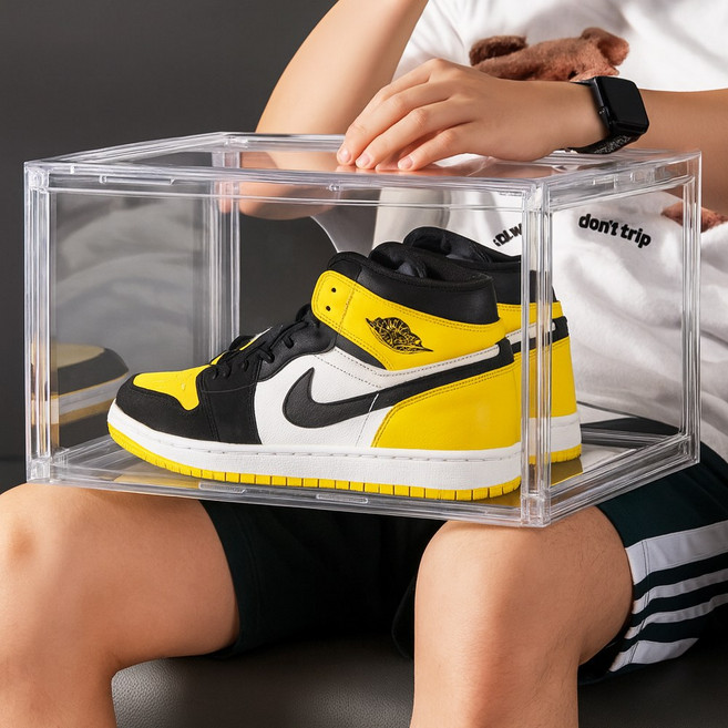 디모어 고급 아크릴 투명 케이스 신발보관함, 1개, 1개
