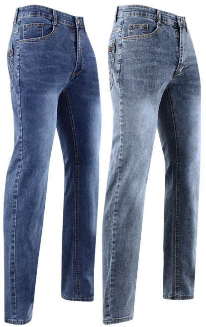 2장 남성용 봄 여름 가을 DS 세련 데님 자수 팬츠 남자 청바지 빅사이즈 외출복 작업복 캐쥬얼 바지 B1300