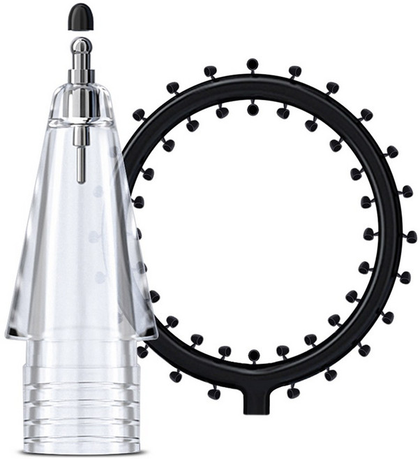 뷰씨 애플펜슬 1세대 2세대 프로 호환 메탈 펜촉 저소음 보호캡, 투명, 1세트