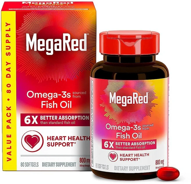 Megared 오메가 3 피시 오일 800mg 80정, 1개 - 쿠팡