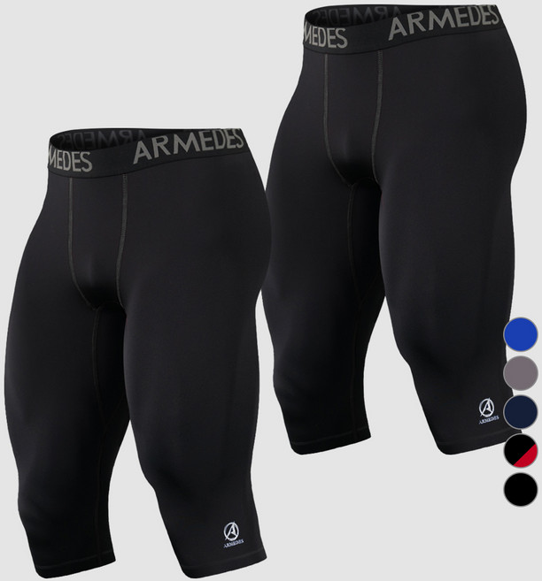 아르메데스 남성용 기능성 언더레이어 7부바지 2매세트