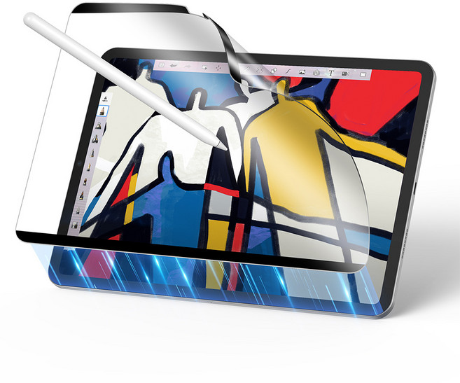ESR 태블릿 탈부착 마그네틱 종이질감 액정보호필름, 클리어(투명), 1세트