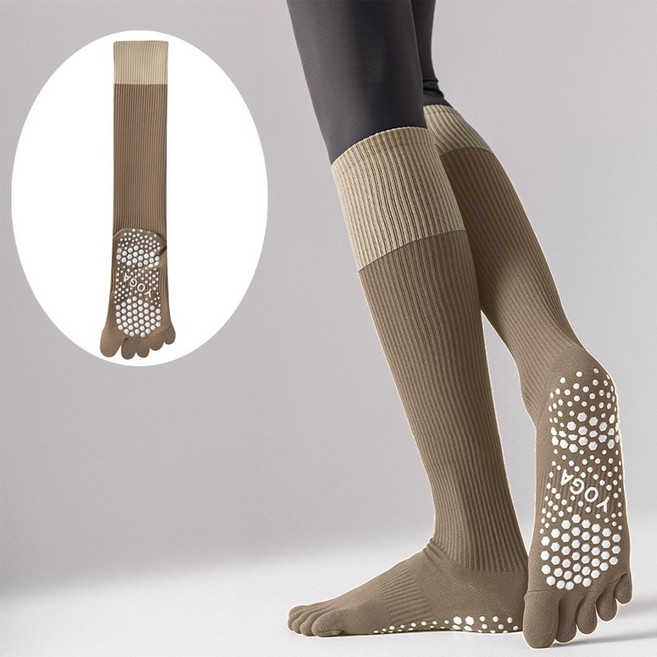 슬림라인 논슬립 발가락 니삭스 미끄럼방지 요가 홈트 토삭스 긴양말