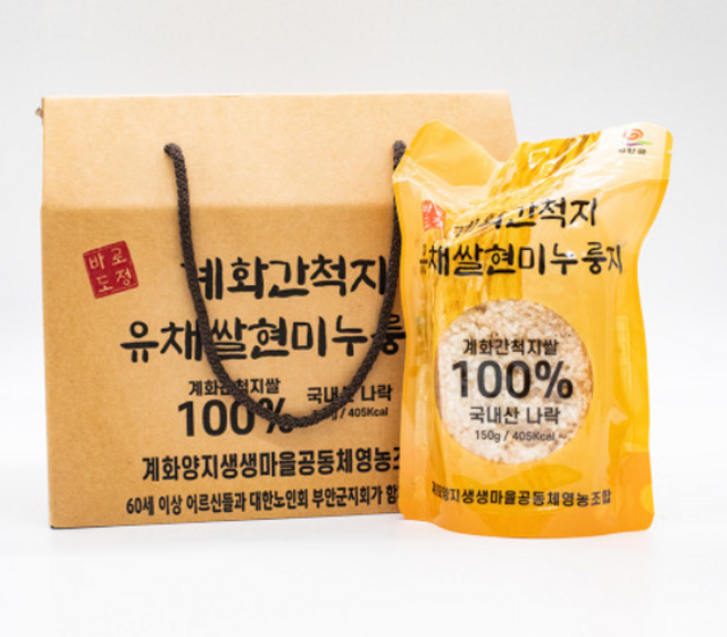 생생 부안 현미 도정 유채쌀 누룽지 150g, 4개