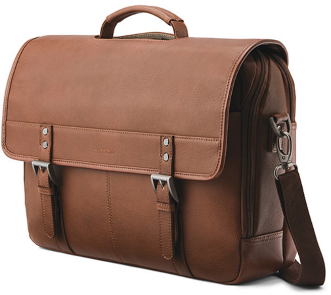 샘소나이트 클래식 레더 플랩포버 비지니스 노트북 명품 클래식 서류 가방