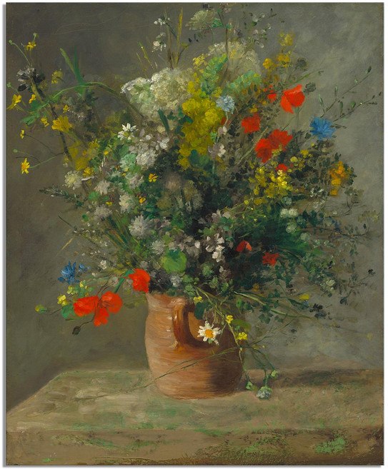 세잔느화실 명화 캔버스 그림액자 르누아르-꽃병에 꽃1983, 캔버스액자, 21x26cm