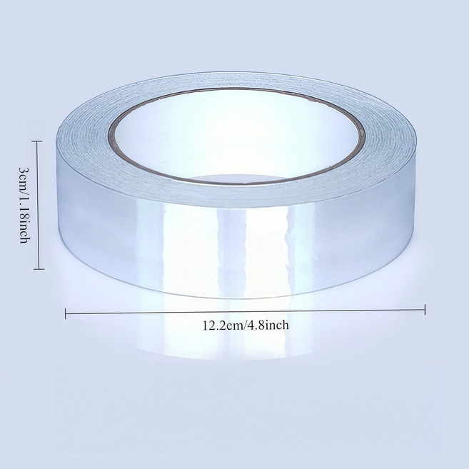알루미늄 호일 테이프 에어컨수도관 자외선 차단 및 노화 방지 테이프 후막 내열형으로 주방에서도 사용 가능 알루미늄 호일지 방수방유 특대형 스토벌 알루미늄 시트 그릇냄비 바닥, 1개, 30mm