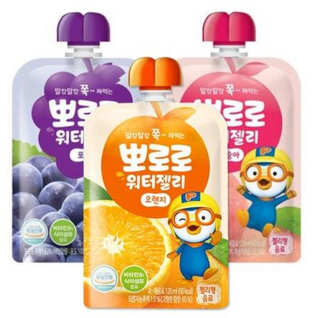 뽀로로 워터젤리 120ml 3종 골라담기, 10개