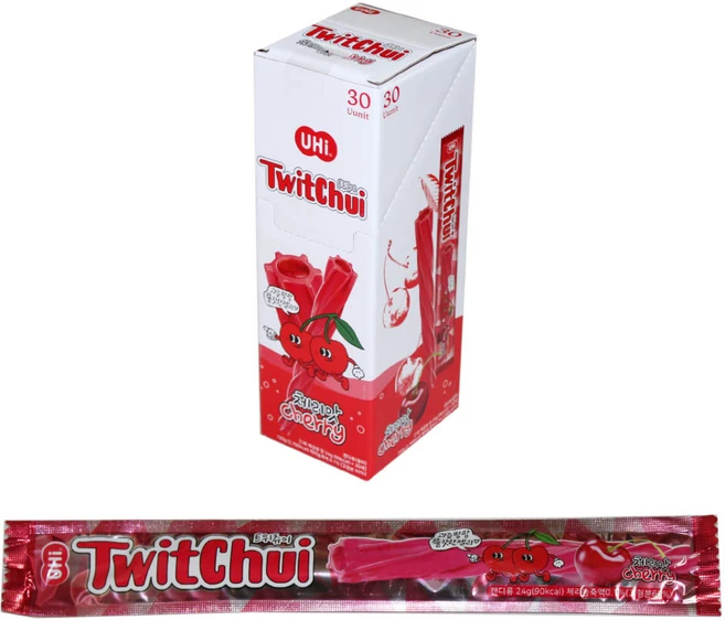 트윗츄이 24g 30개 체리맛 젤리 과일 간식 학교 학원 회사 문방구 편의점 과자 사탕 - 쿠팡
