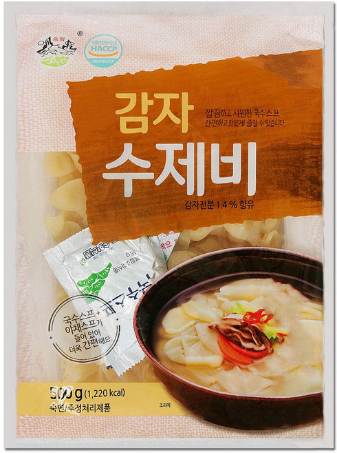 송학 감자수제비 500g, 1개