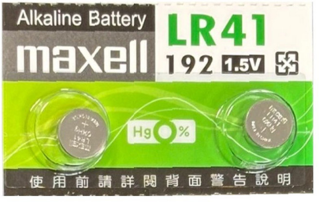 maxell 鈕扣電池 LR1130 LR43 LR44 (適用於計算機、手錶等小型電子產品), 1個, LR41(單顆價格)