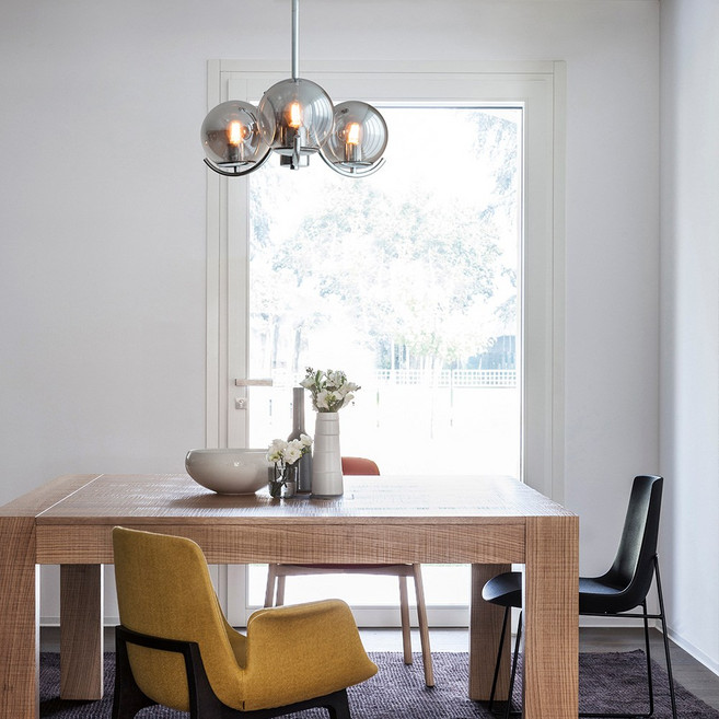 브리안 3등 식탁등 펜던트 조명 크롬/램프포함, 크롬(하얀빛)