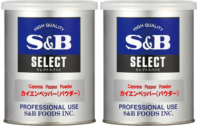 select spices 일본직구 에스비 푸드 셀렉트 스파이스 엠캔 카이엔 페퍼 (파우더) 200g x 2캔, 사이즈, 2개 - 쿠팡