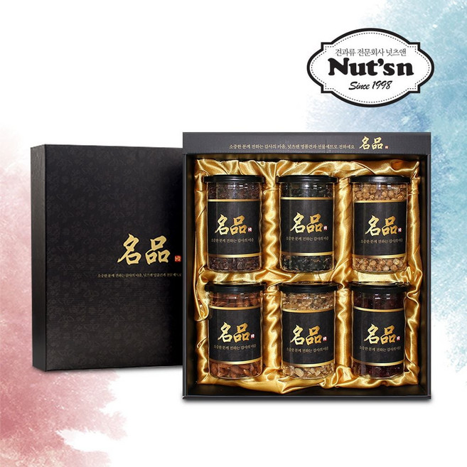 명절선물 견과류6종세트 명품1호 서리태 크랜베리 카카오닙스 병아리콩 아몬드 호두, 1