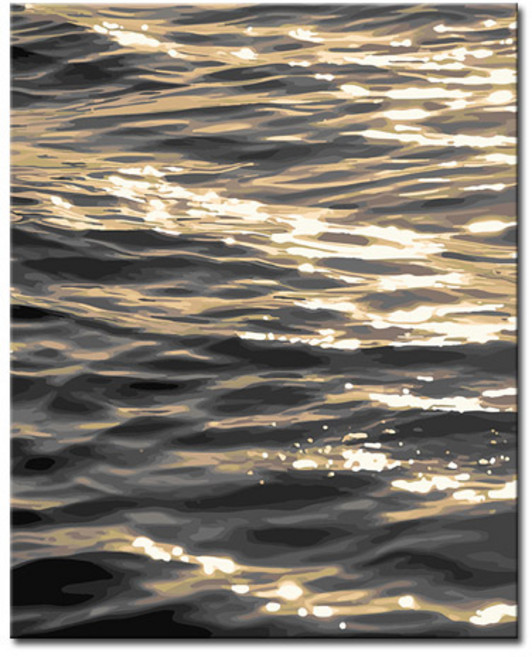 DIY캔버스페인팅 명화그리기 액자 그림 세트 유화 - 풍경 40x50, L134_고요한 물결, 1개