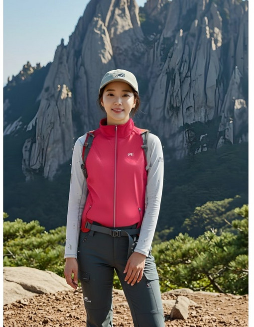 (매장정품) 밀레(MILLET) 비비드한컬러감과 전체통기성 벤틸레이션기능으로 가볍고 시원한 여름용여자베스트 LD 카보에어홀베스트 MVTUV812