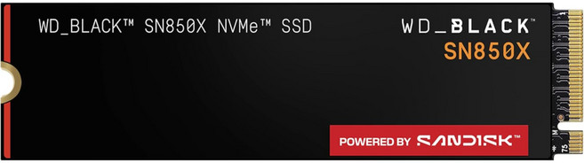 WD 블랙 SN850X NVMe SSD, 2TB, 히트싱크가 포함된 SSD, WDS200T2X0E, 2TB