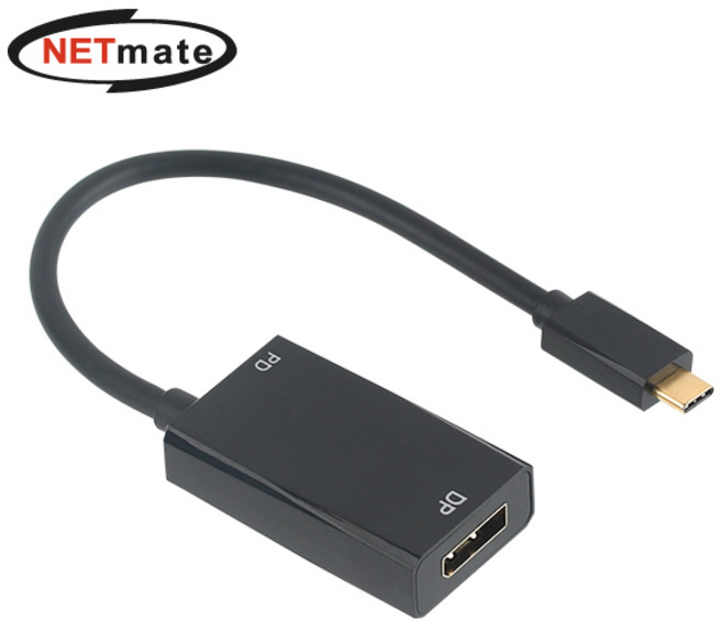 강원전자 넷메이트 NM-CD02P USB3.1 Type C to DisplayPort + PD 컨버터, 쿠팡 본상품선택, 1개