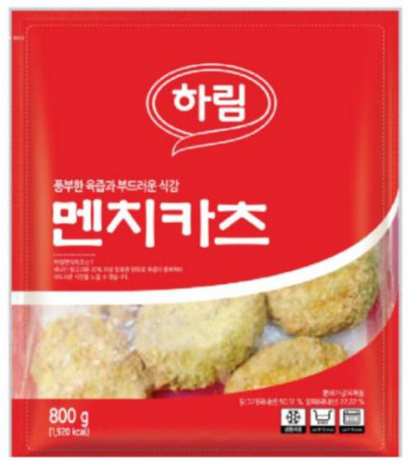 멘치까스 고기고로케 하림 냉동, 800g, 1개