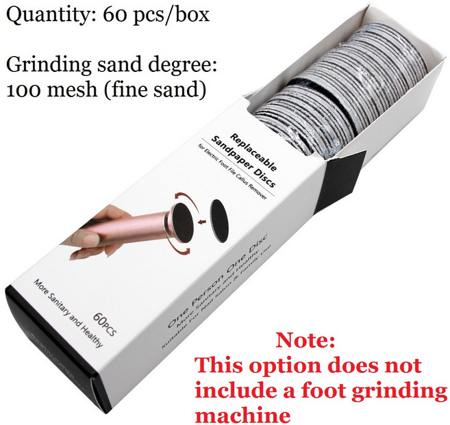 호환 전기 사포 디스크 각질 제거제 발 스크럽 샌딩 페이퍼 페디큐어 도구 각질 제거 60 개/박스, 1개