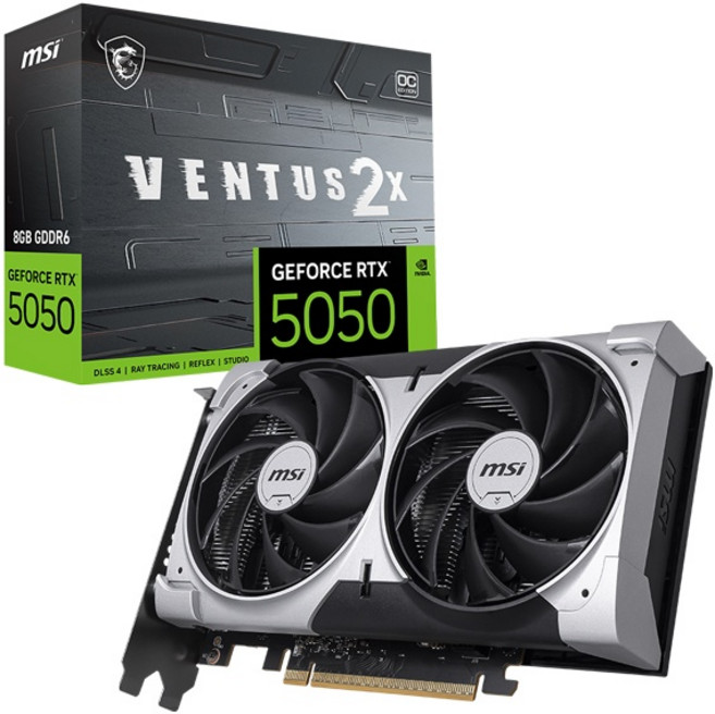 MSI 지포스 RTX 5050 벤투스 2X OC D6 8GB, 단일옵션, 블랙