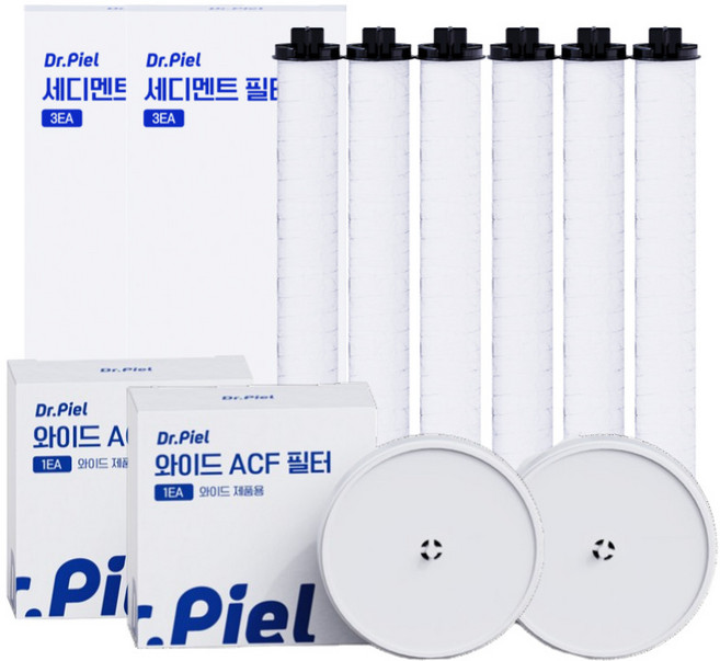 닥터피엘 샤워기 와이드 필터 1년 세트, 1개, 화이트