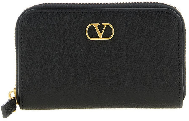 발렌티노 가라바니 가넷 지퍼 라운드 레더 카드홀더