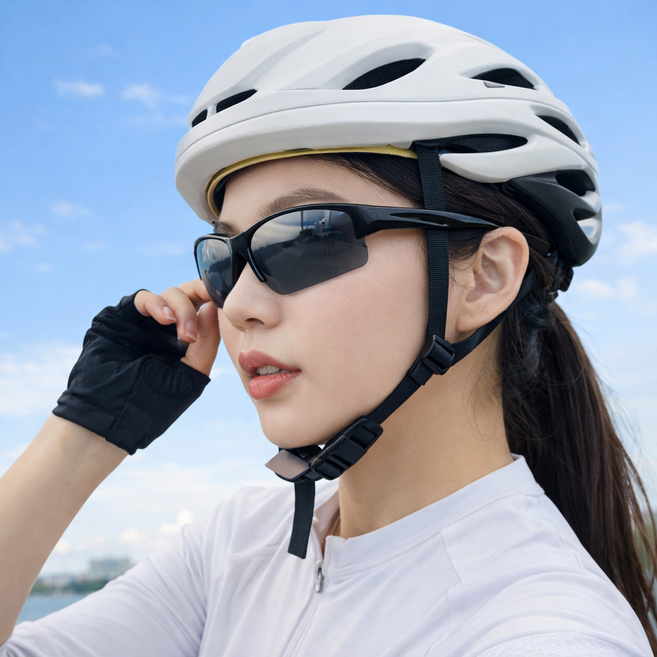 MIRRA 자외선에 따라 자동변색 야외활동 최적 편광 고글 선글라스, 1개, 블랙