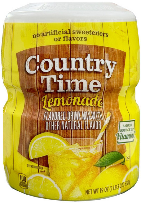 컨츄리타임 아이스티 레몬 에이드 분말 가루 538g, 4개, 1개입