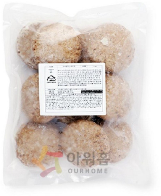 아워홈 행복한맛남 야채함박스테이크, 1kg, 1개