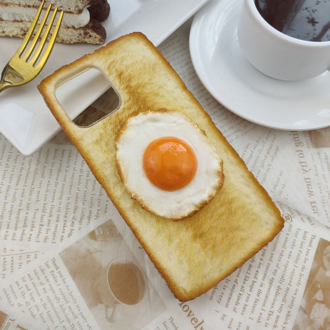 핸드폰 케이스 특이한 귀여운 식빵 토스트 아이폰