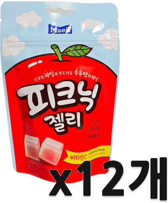 매일 피크닉젤리 사과, 12개, 45g